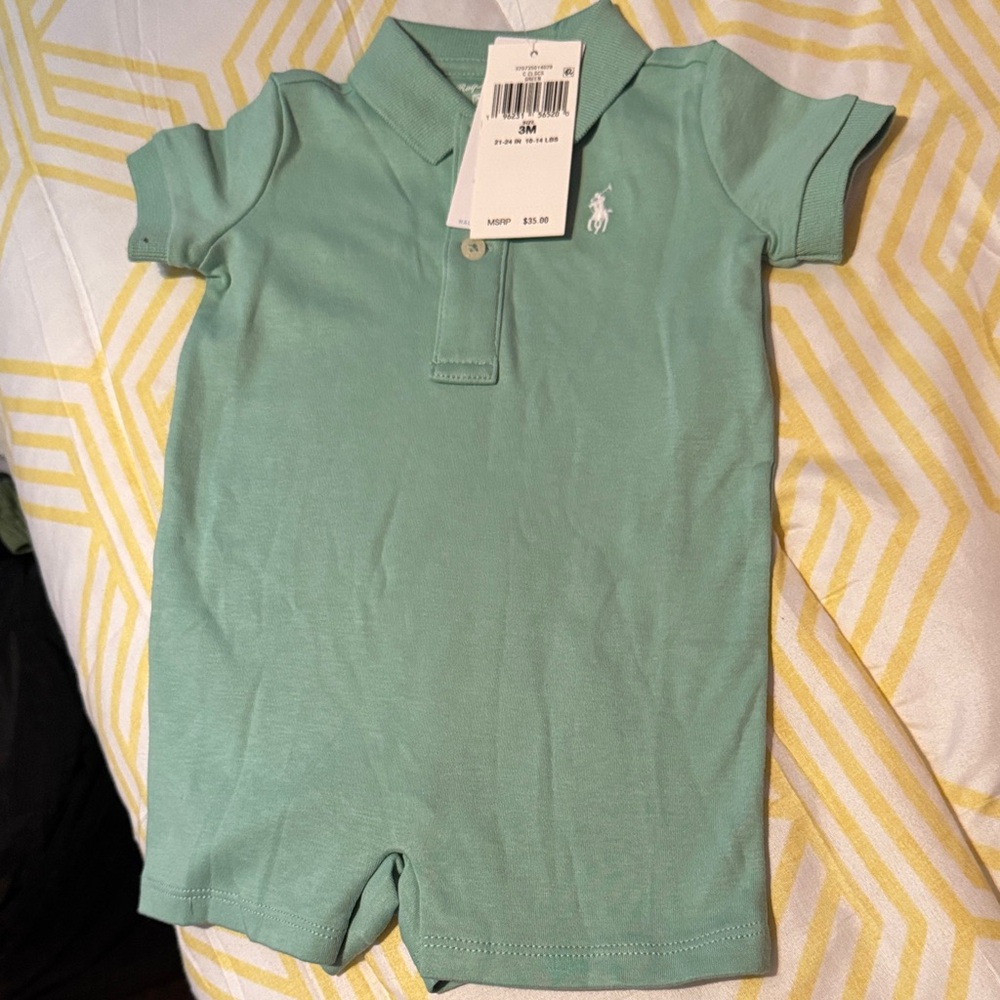 Polo by Ralph Lauren Mint Green Kids Bodysuit